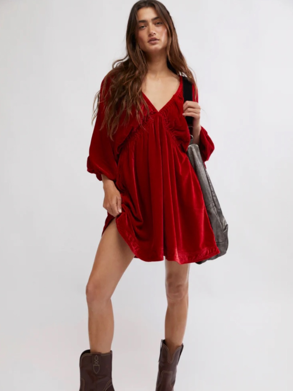 Free People Portia Velvet Mini Dress